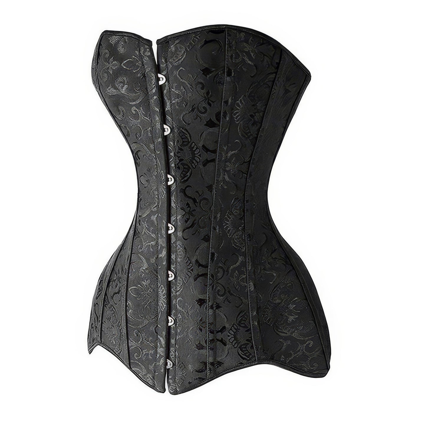 Satin Jacquard Longline Overbust Corset