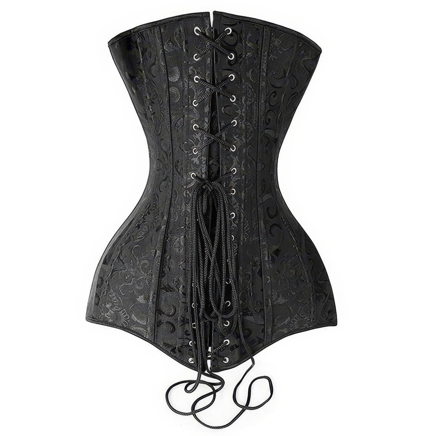 Satin Jacquard Longline Overbust Corset