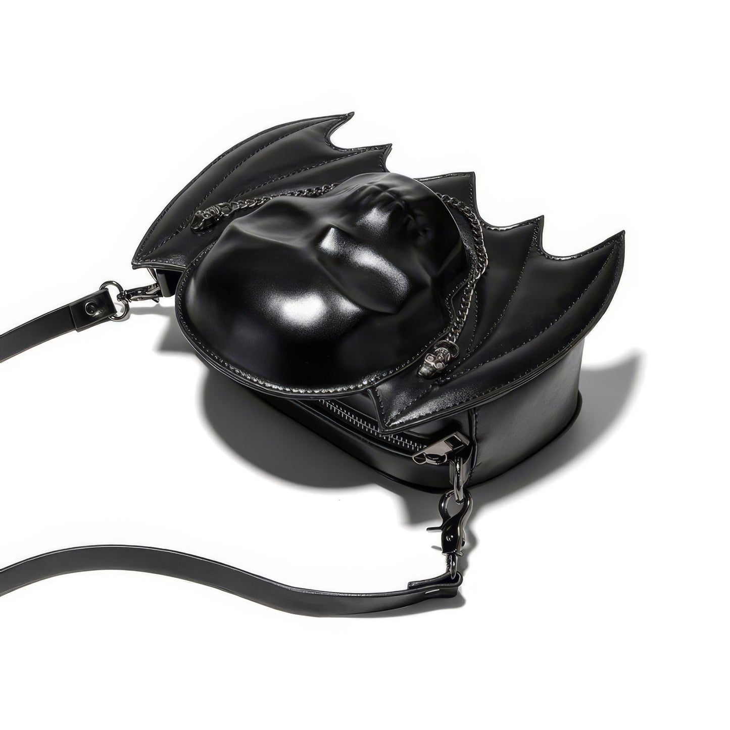 Bat Wing Skull Accent Shoulder Bag