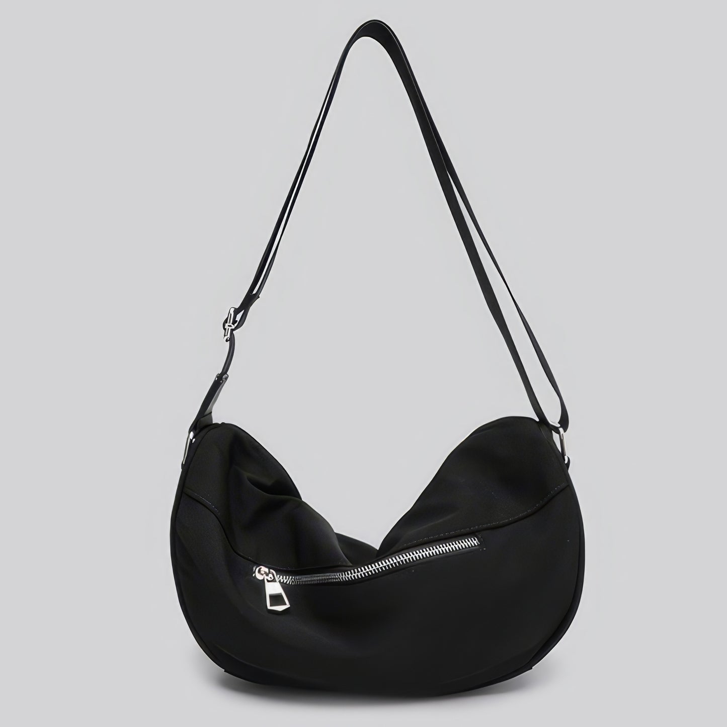 Minimal Canvas Crescent Shoulder Bag