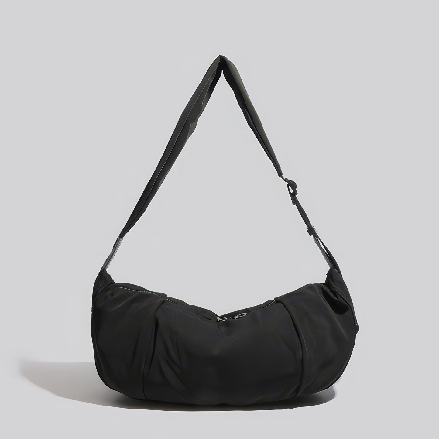 Curved Nylon Sling Shoulder Bag