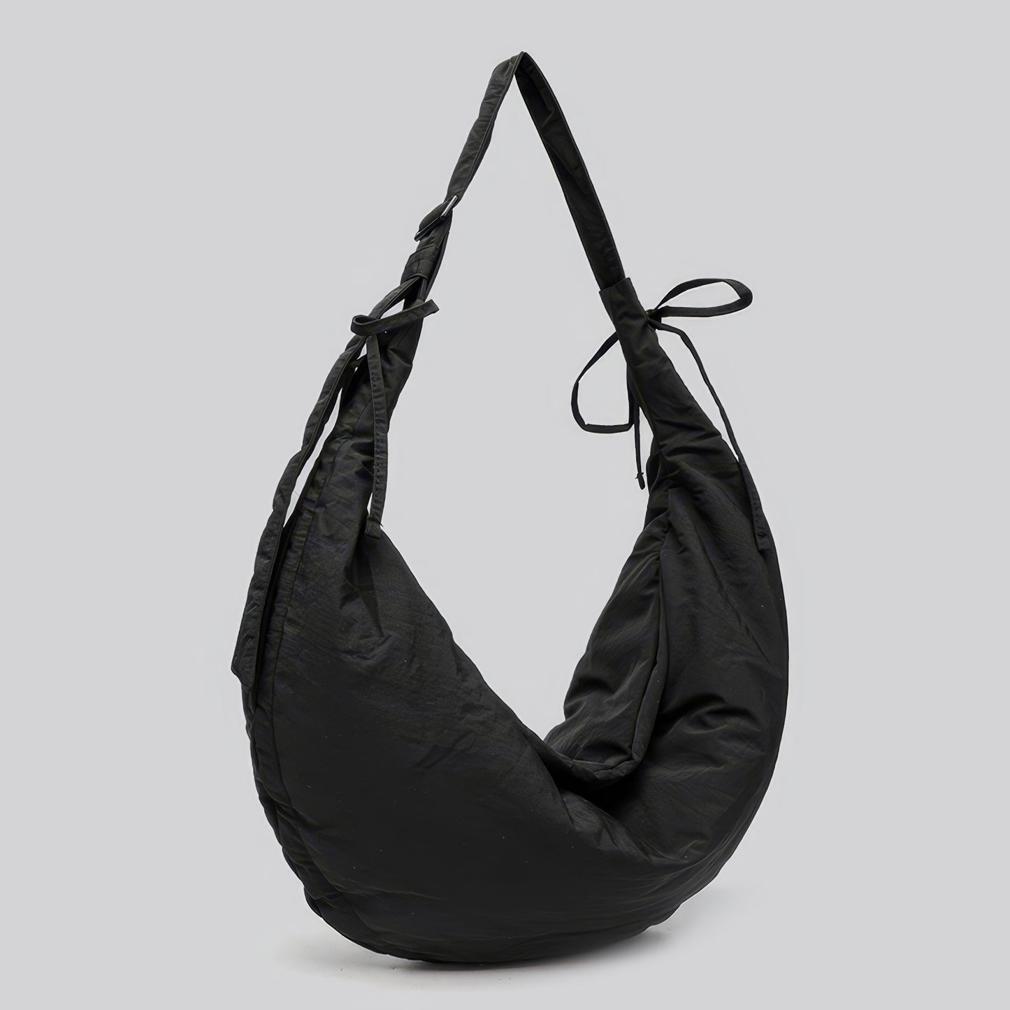 Drawstring Strap Soft Crescent Shoulder Bag