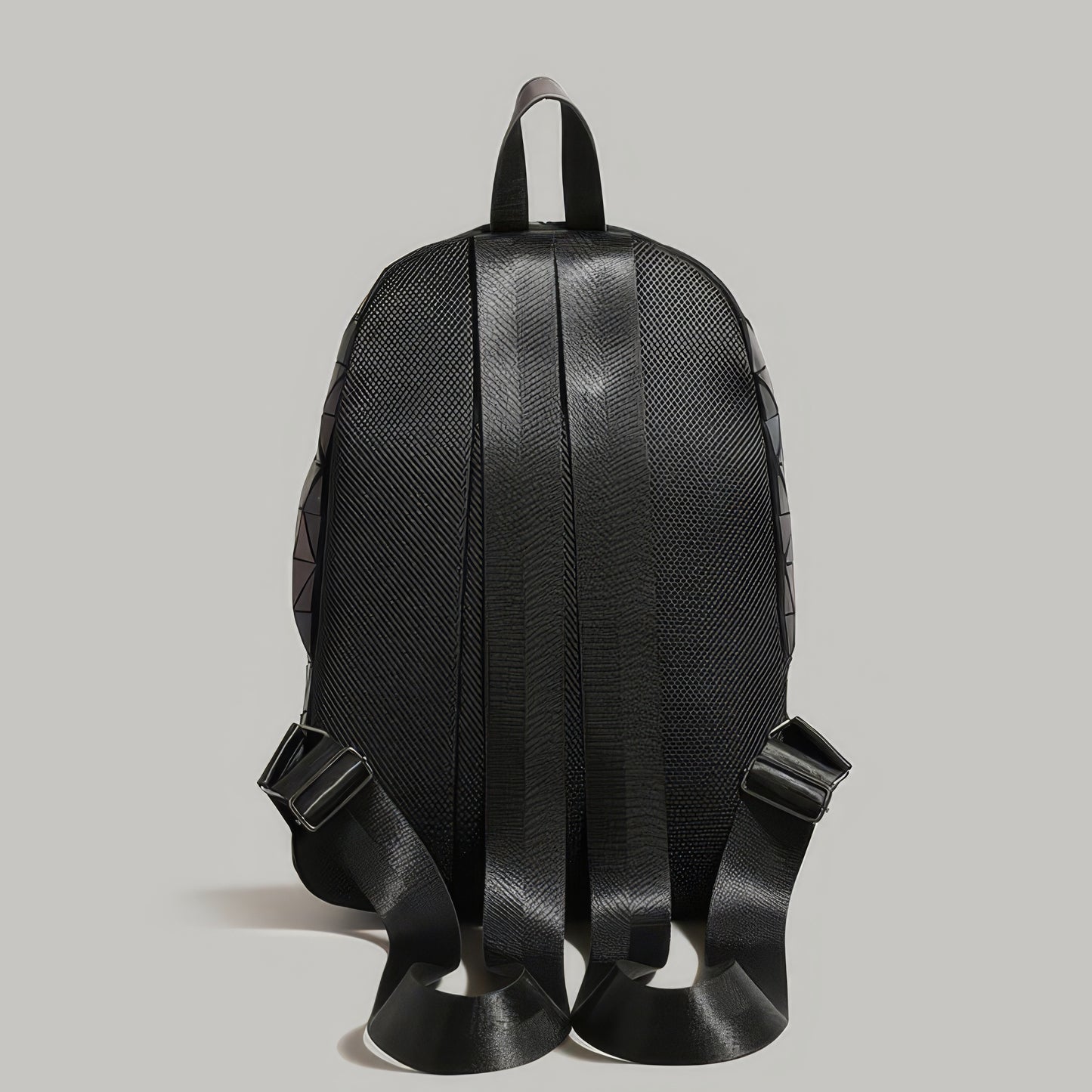 Geometric Reflective Prism Panel Backpack