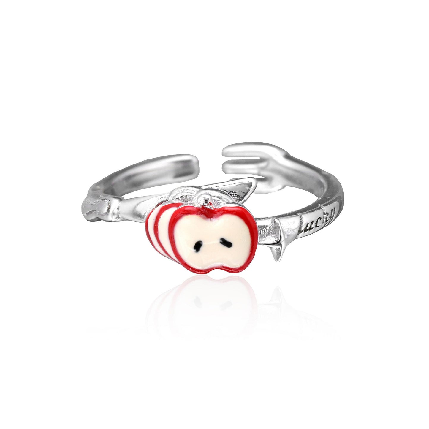 Sliced Apple Fork Ring