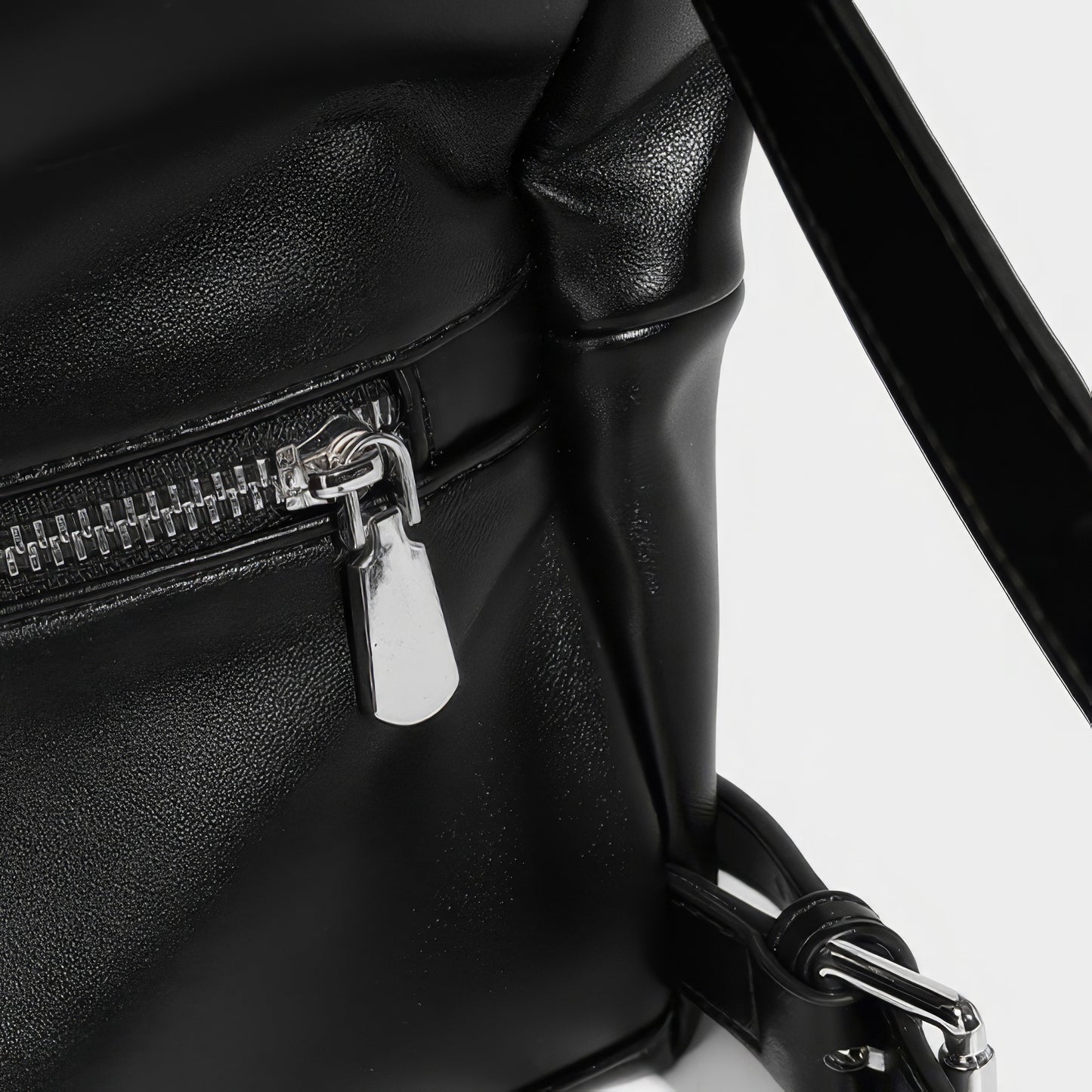 Pleated Soft Faux Leather Shoulder Bag