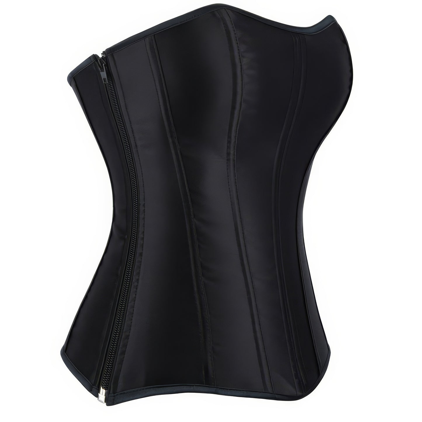 Satin Zip-Up Waist Corset Top