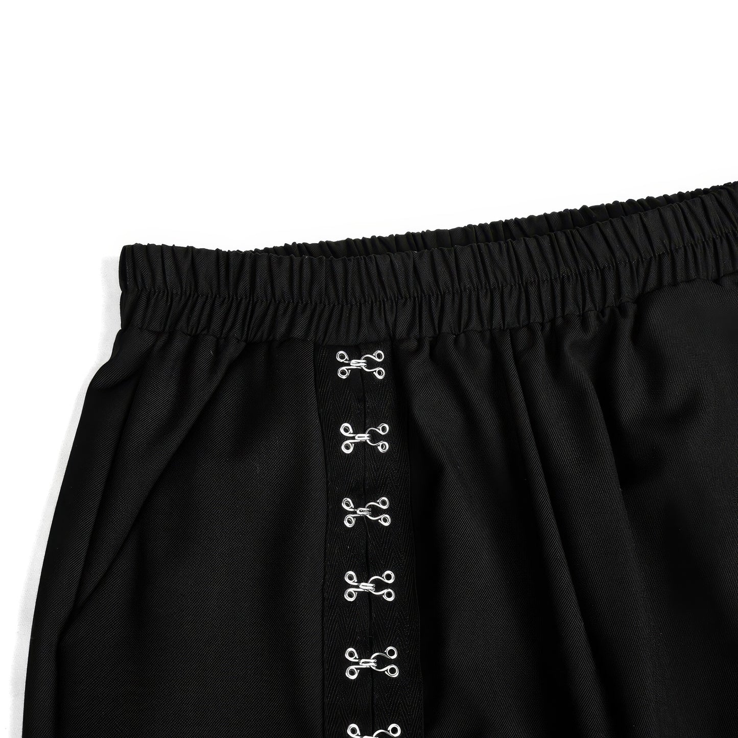 Hook Detail Cutout Wide Leg Pants