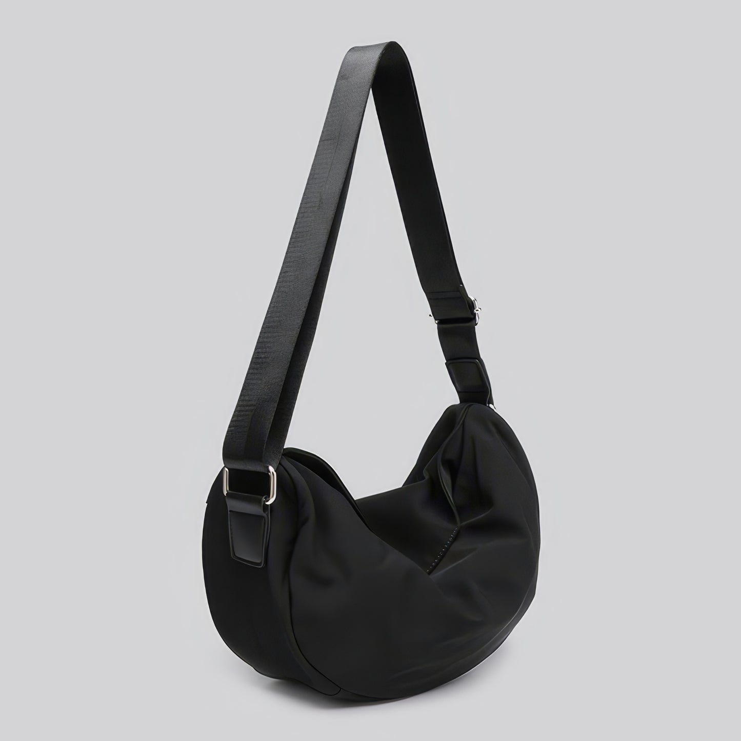Minimal Canvas Crescent Shoulder Bag
