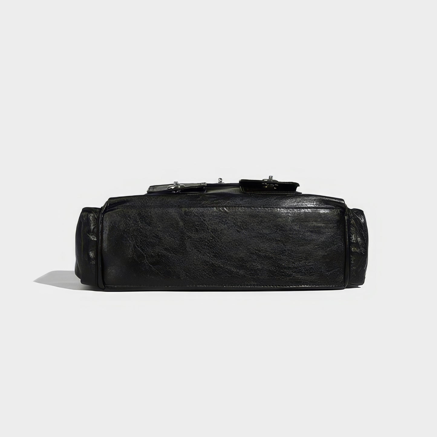 Glossy Pocket Flap Shoulder Bag