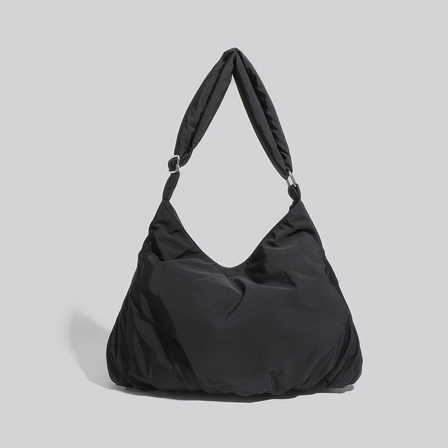 Ruched Nylon Soft Shoulder Bag
