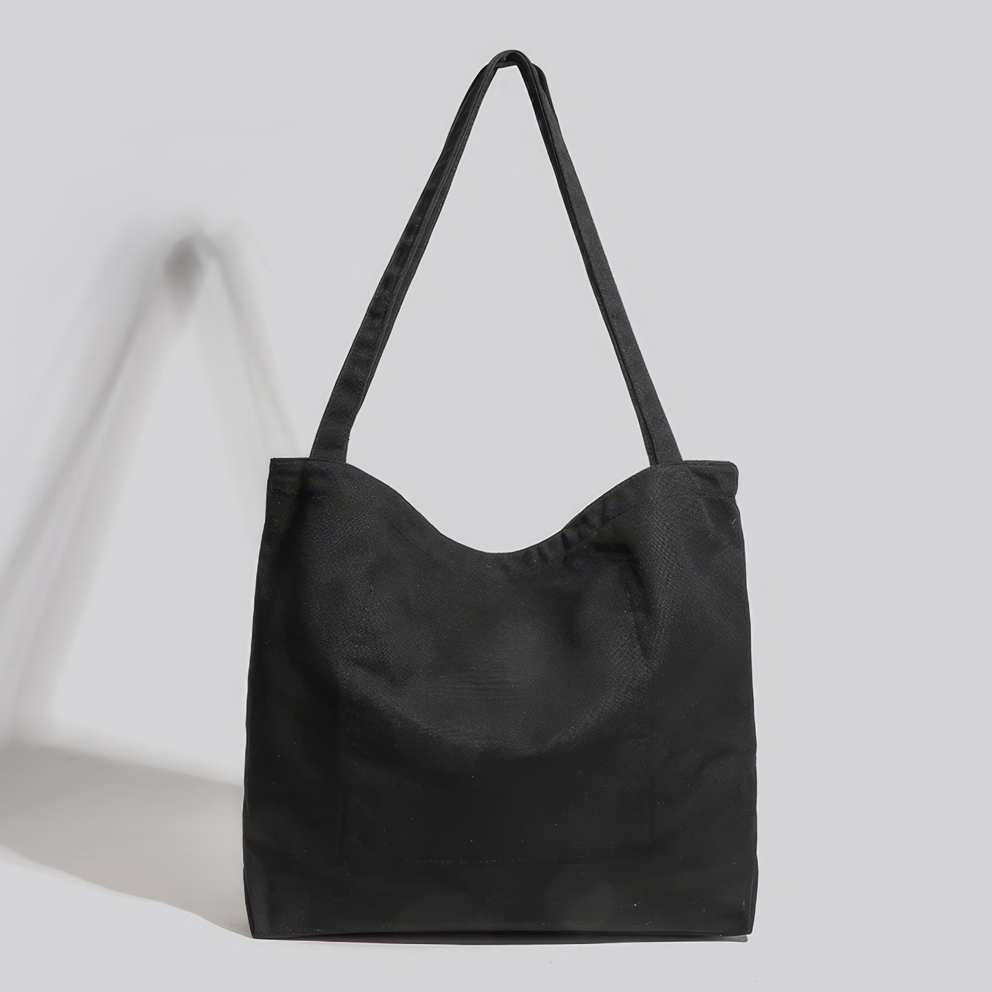 Classic Black Canvas Tote Bag