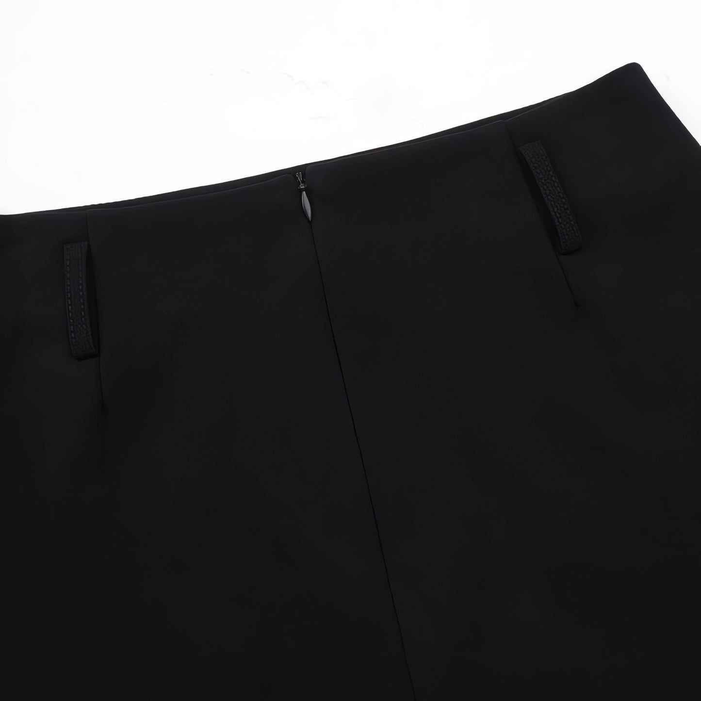 Bold Buckle Belted Black Mini Skirt