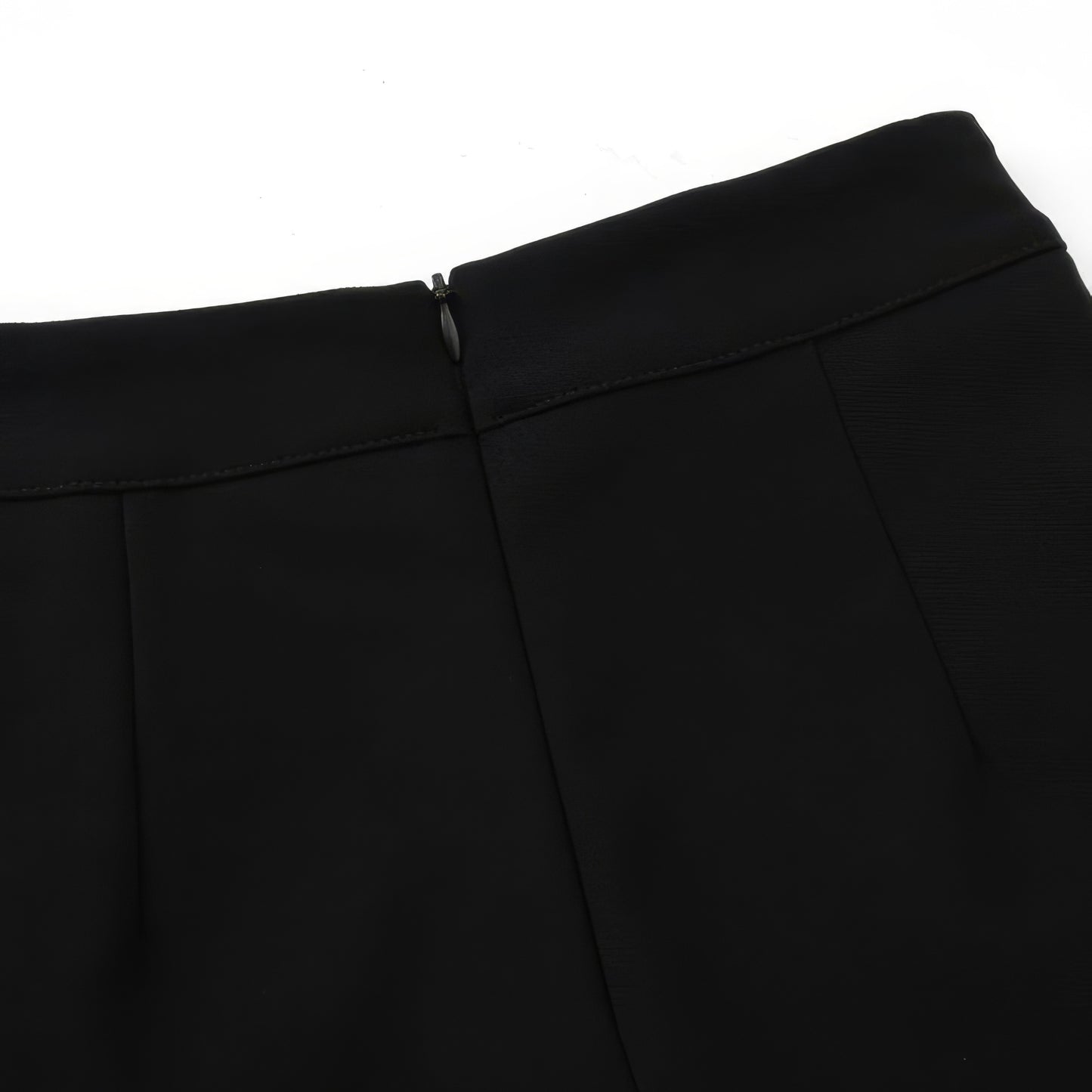 Minimalist High-Waist Black Shorts