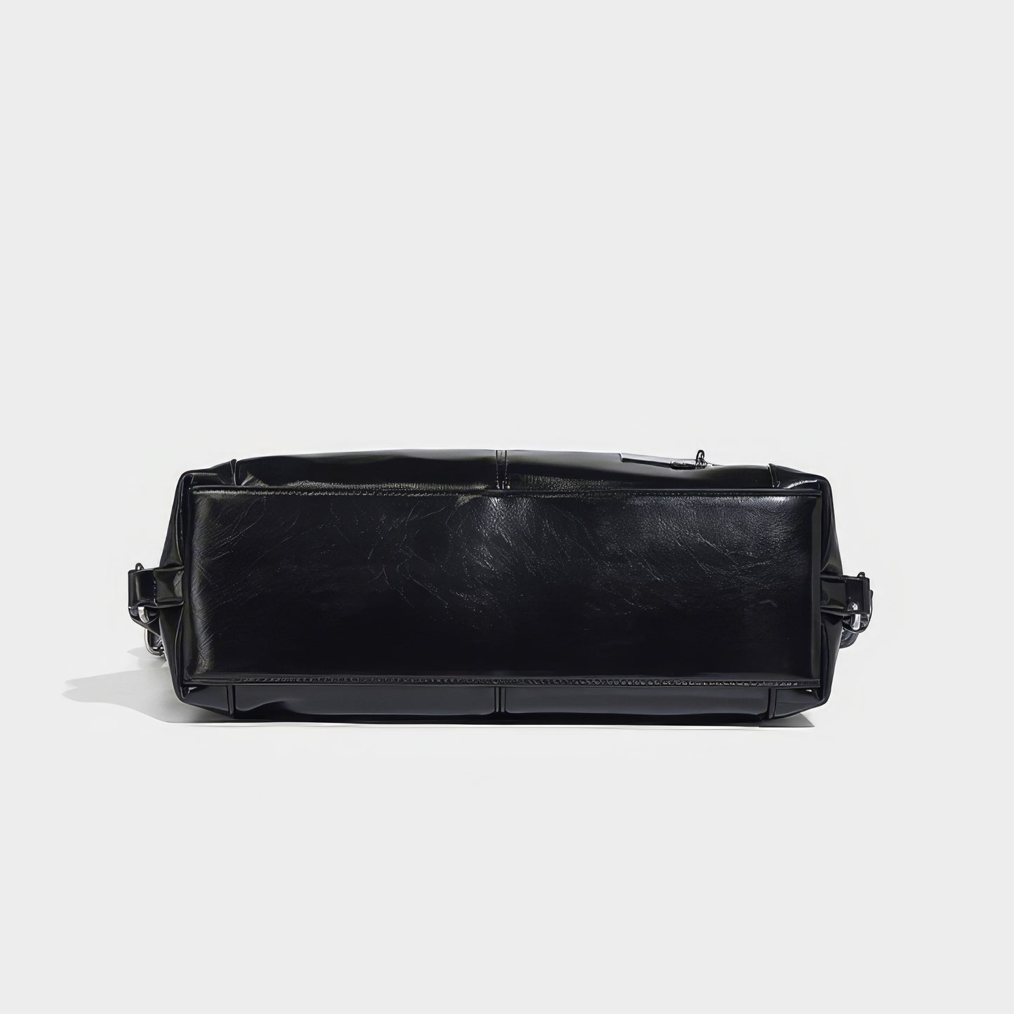 Chain Handle Glossy Triangle Backpack