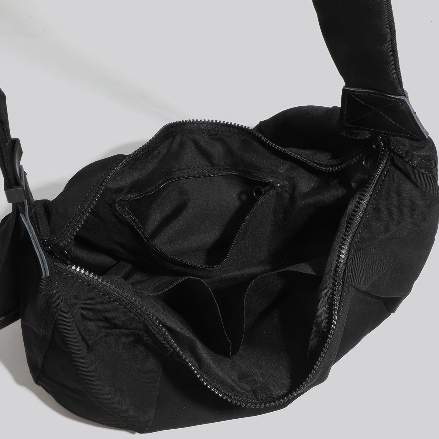 Curved Nylon Sling Shoulder Bag