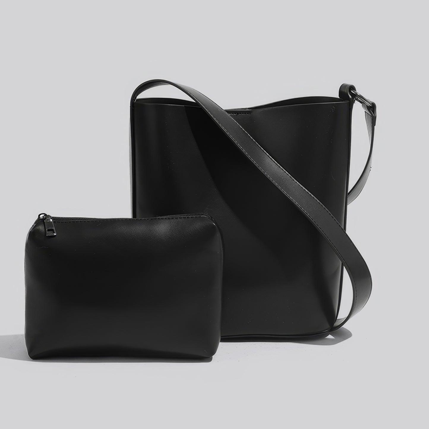 Minimal Smooth Bucket Shoulder Bag