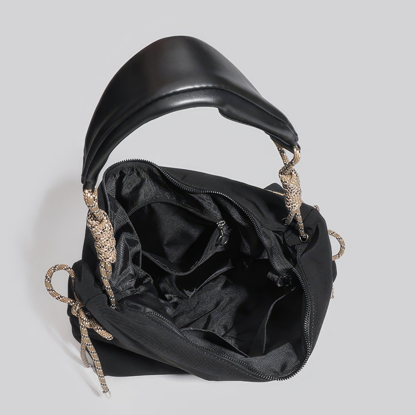 Rope Accent Soft Slouch Shoulder Bag