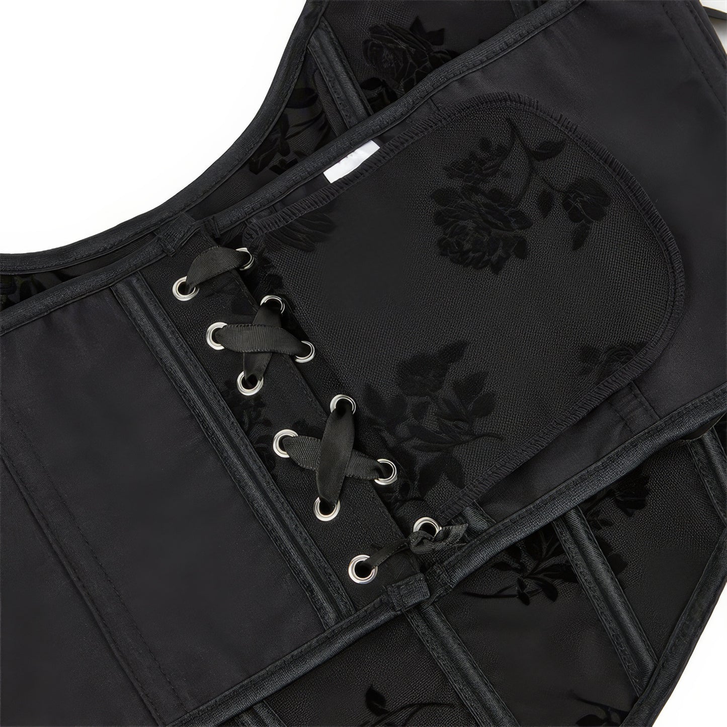 Velvet Floral Halter Corset Top