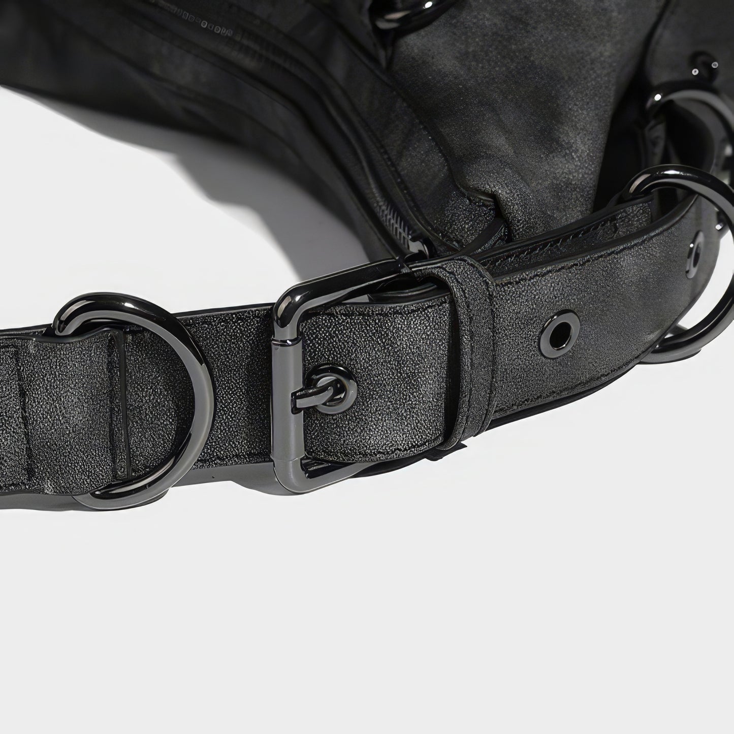 Black Buckle Strap Shoulder Bag