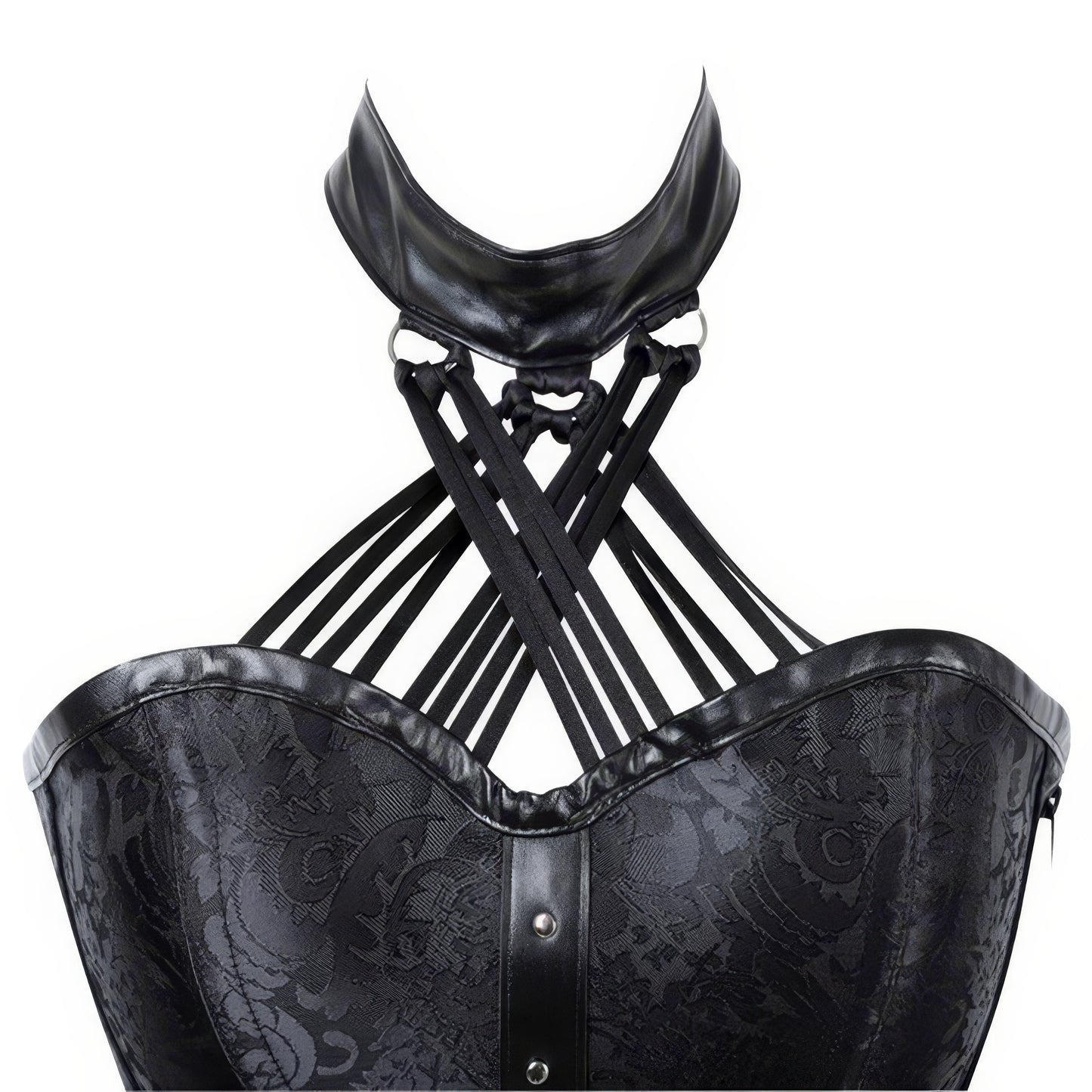 Strappy Buckled Halter Corset Top
