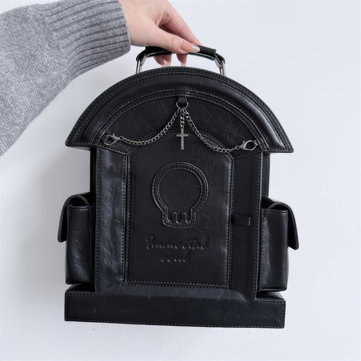 Grave Arch Structured Leather Bag