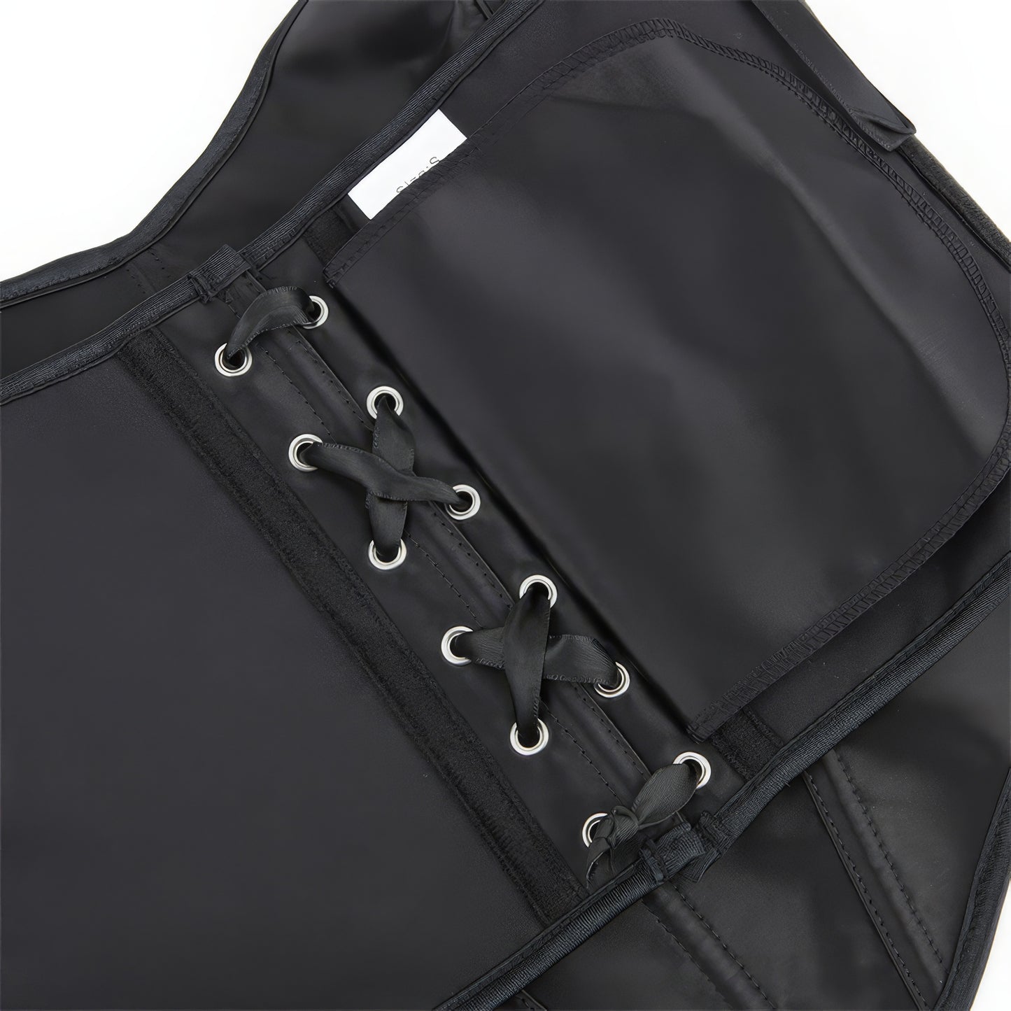 Satin Mesh Sleeve Sweetheart Corset Top