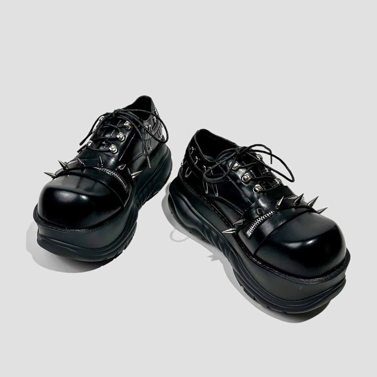 Spiked Chain Platform Sneakers