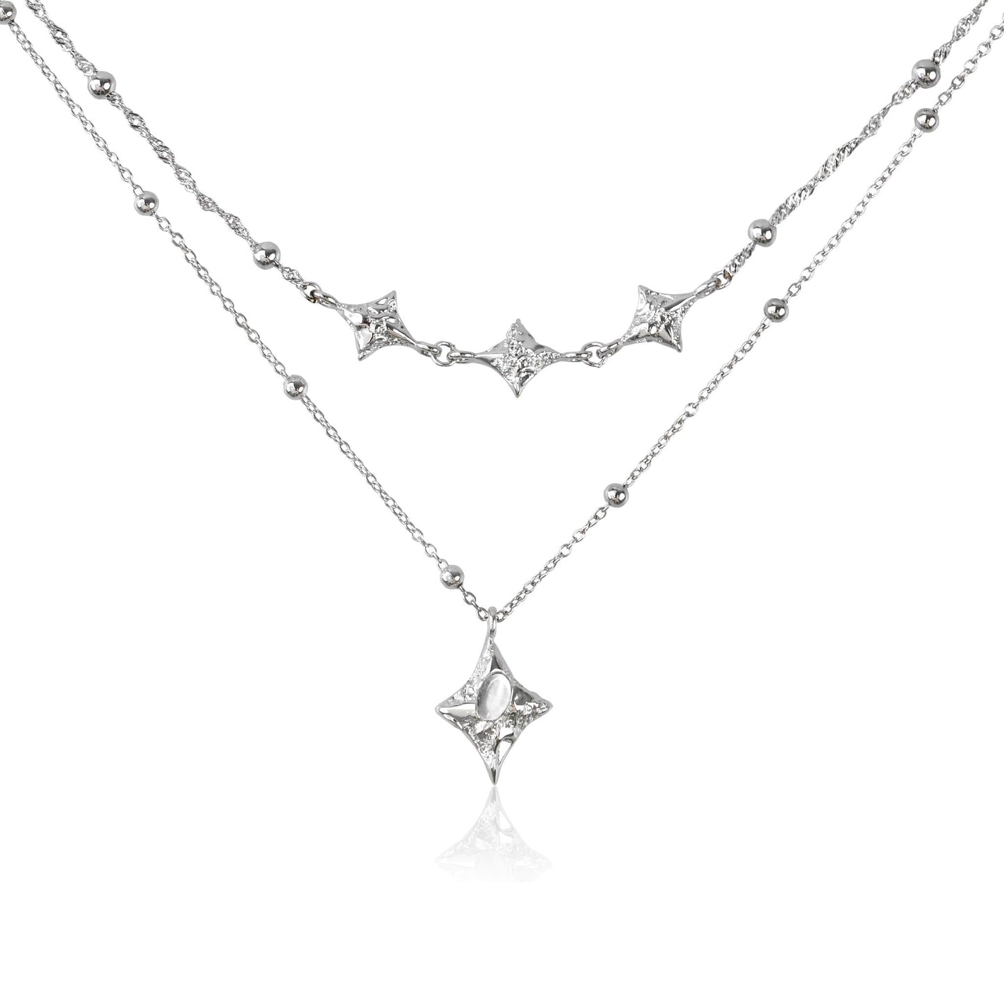 Starlit Crystal Layered Necklace