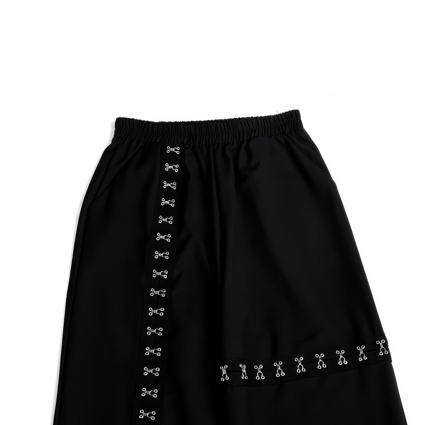Hook Detail Cutout Wide Leg Pants