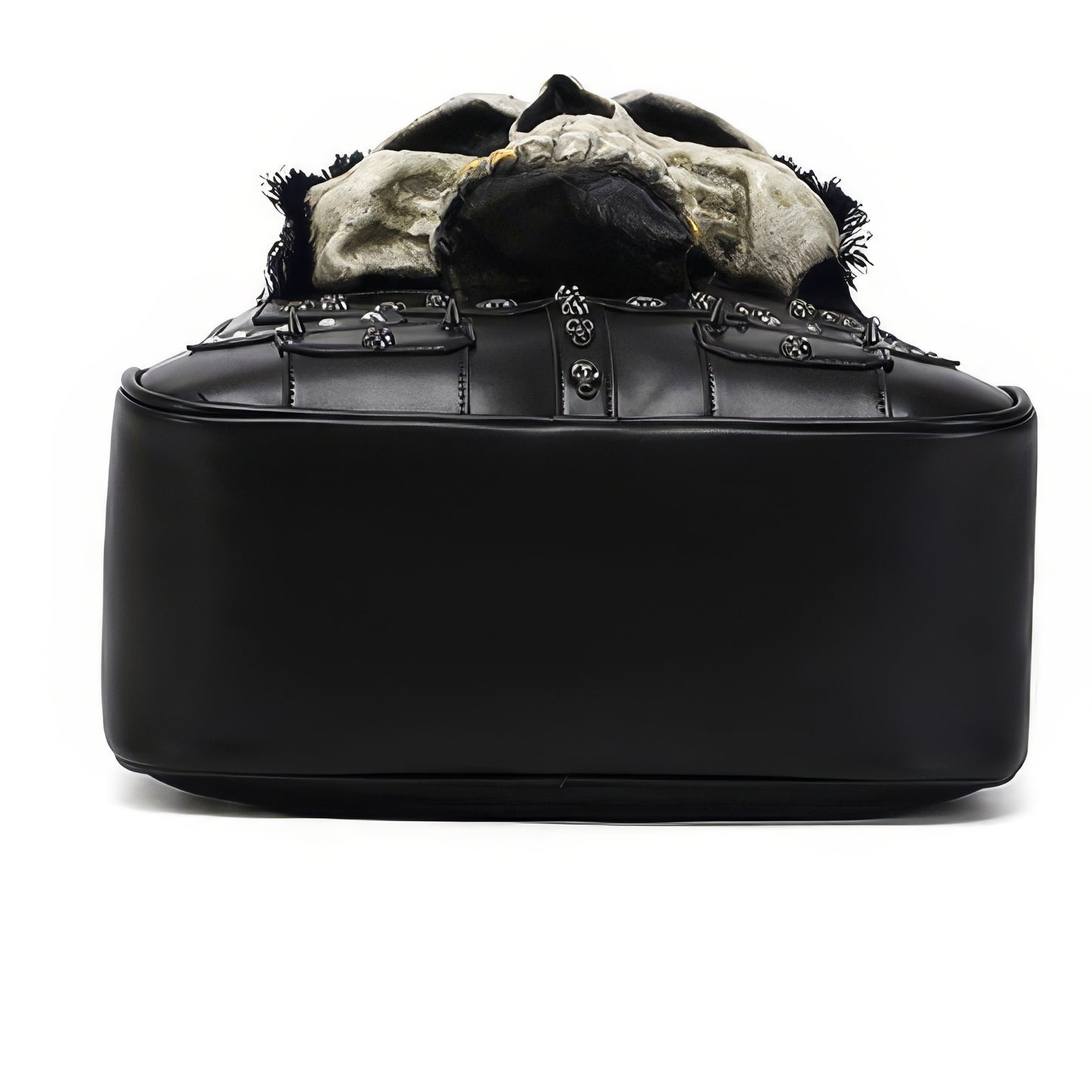 Grunge Painted Skull Faux Leather Backpack