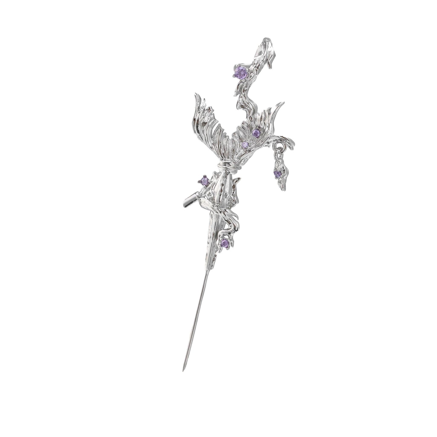 Flame Lilac Crystal Ear Cuff