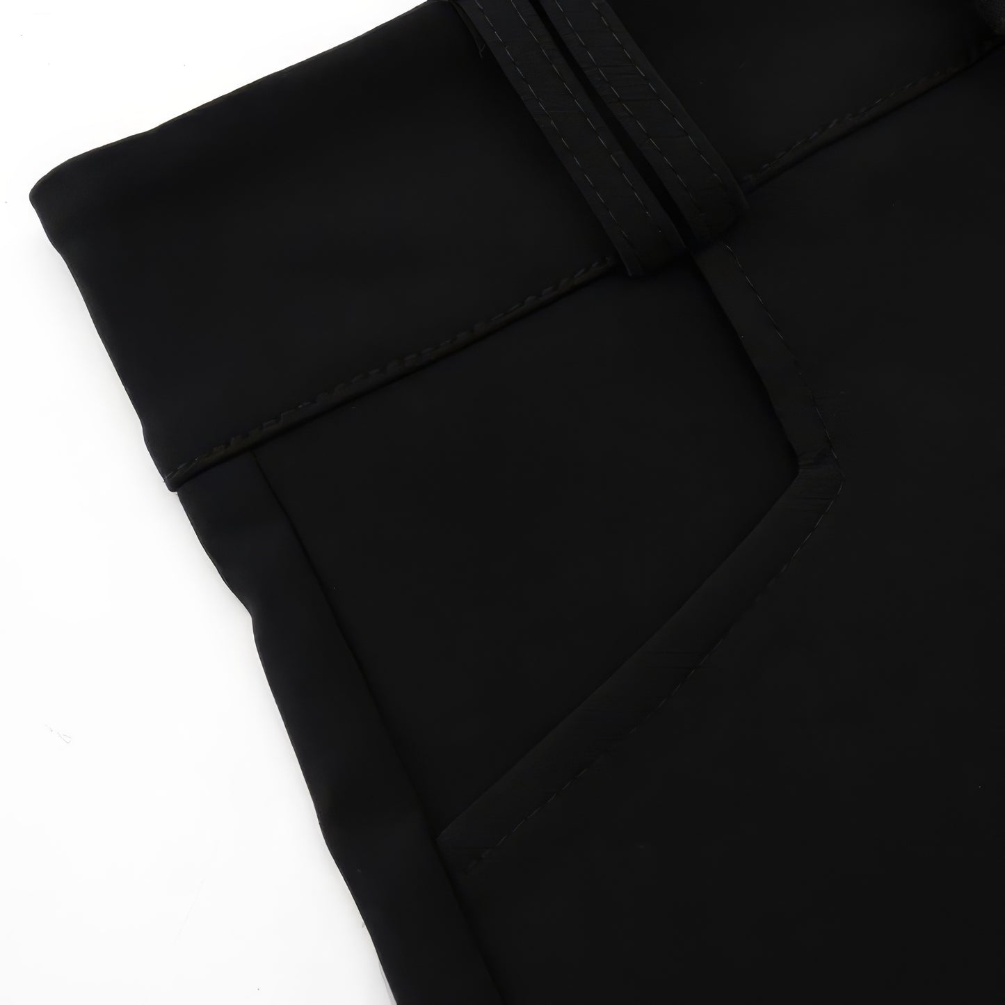Rhinestone Buckle Black Shorts