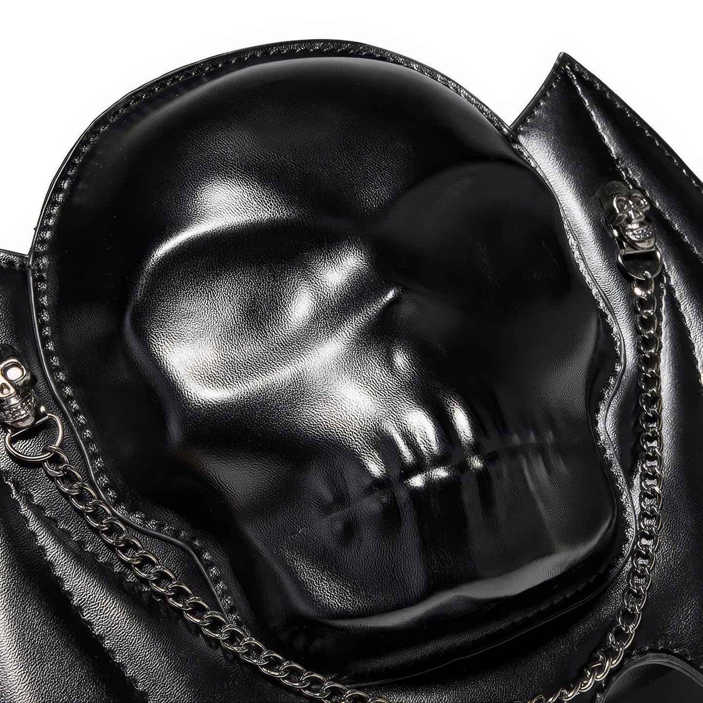 Bat Wing Skull Accent Shoulder Bag
