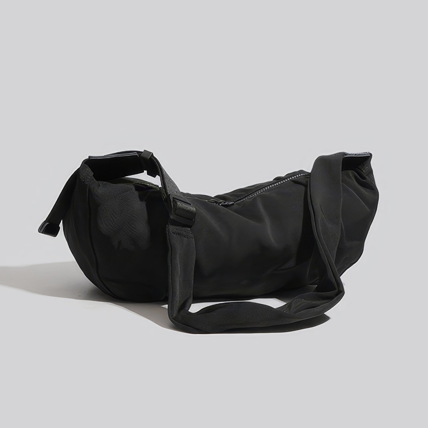 Curved Nylon Sling Shoulder Bag