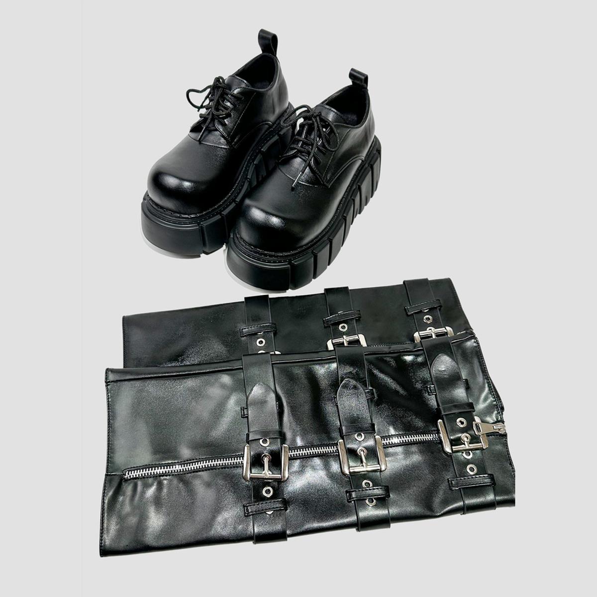 Convertible Buckle Platform Boots