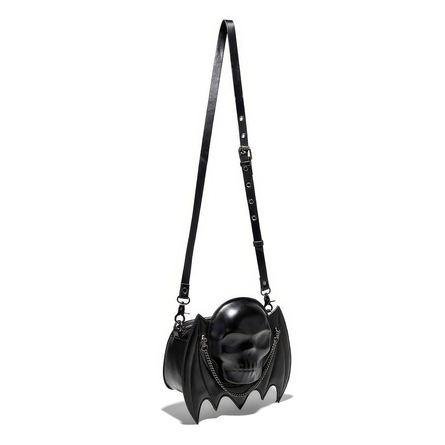 Bat Wing Skull Accent Shoulder Bag