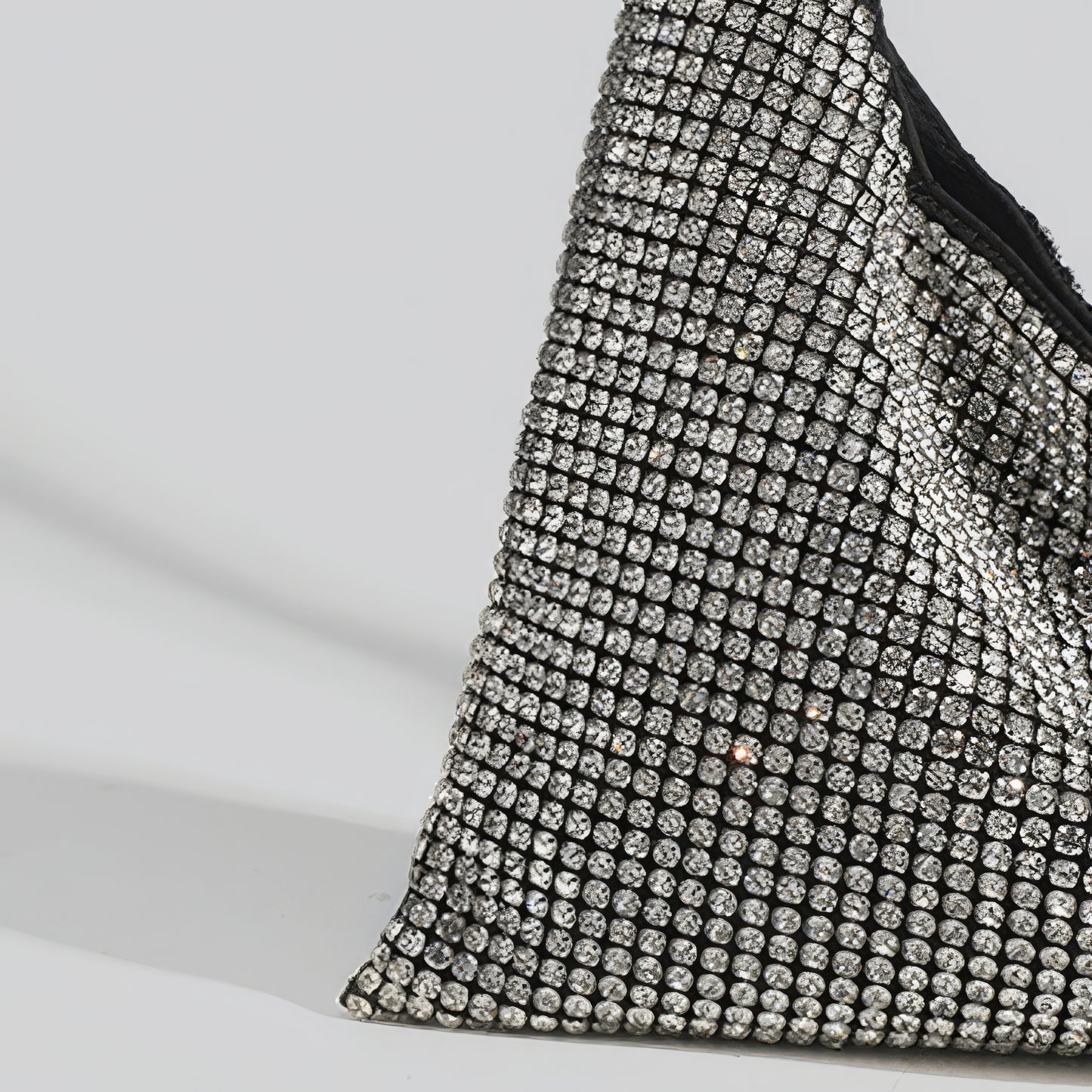 Slouchy Crystal Mesh Hobo Bag