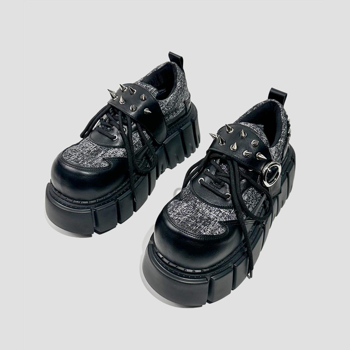 Chunky Dual-Tone Platform Sneakers