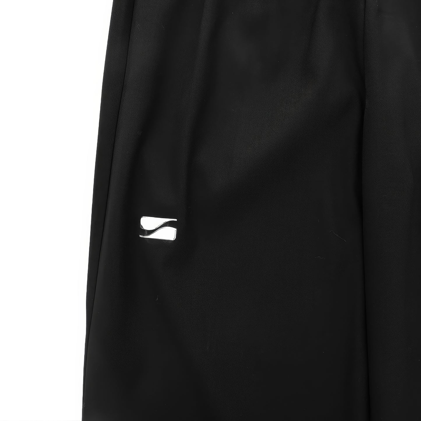 Wide Leg Pleated Black Trousers