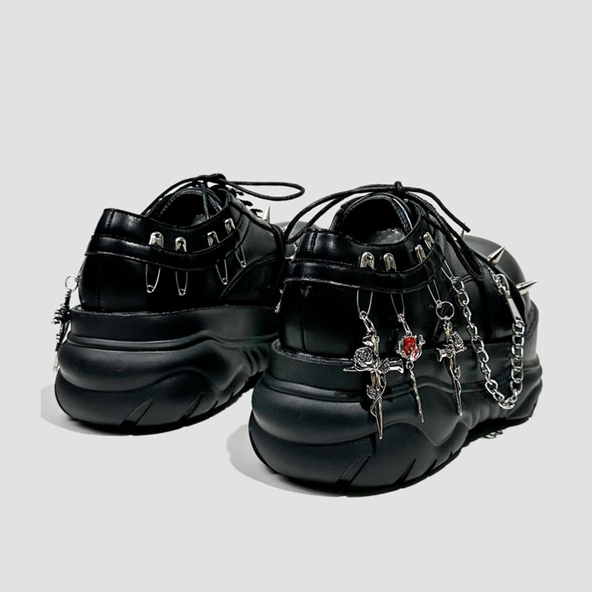 Spiked Chain Platform Sneakers