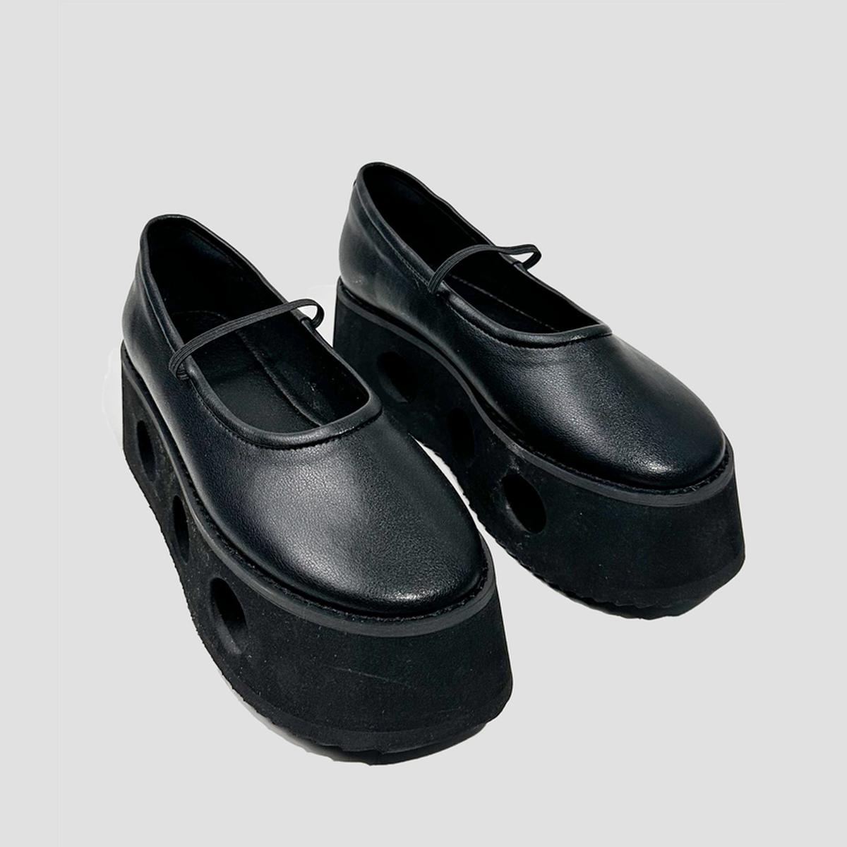 Cutout Platform Mary Janes