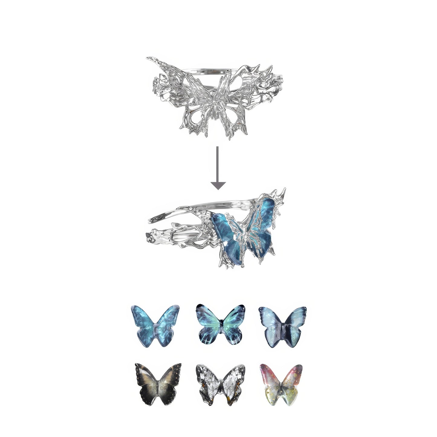 Molten Frame Butterfly Arm Cuff