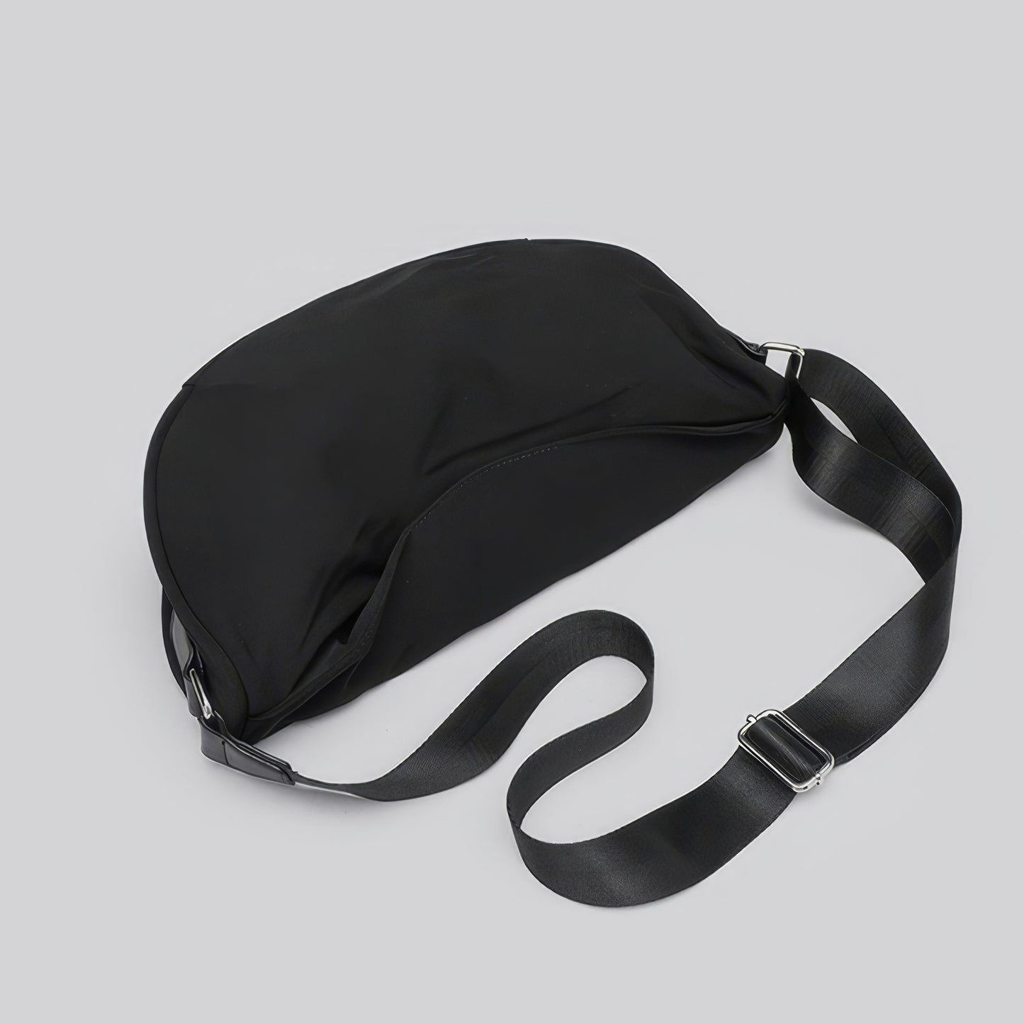 Minimal Canvas Crescent Shoulder Bag