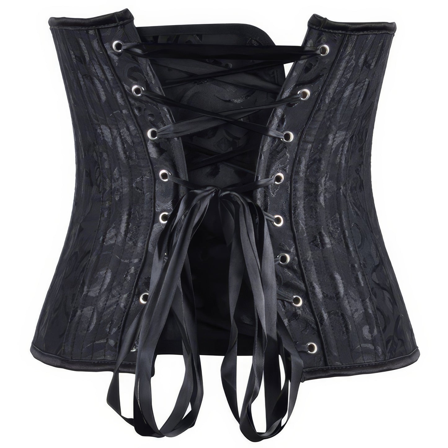 Satin Jacquard Front Busk Corset