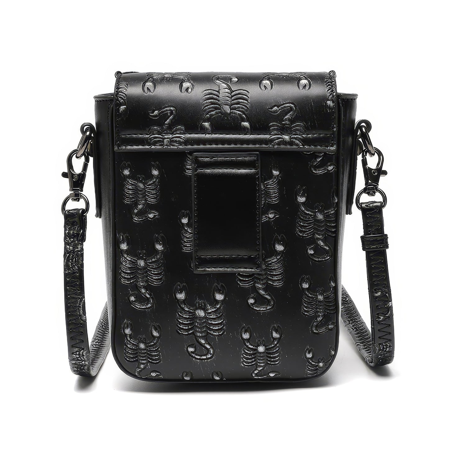Scorpion Embossed Skull Accent Crossbody Bag