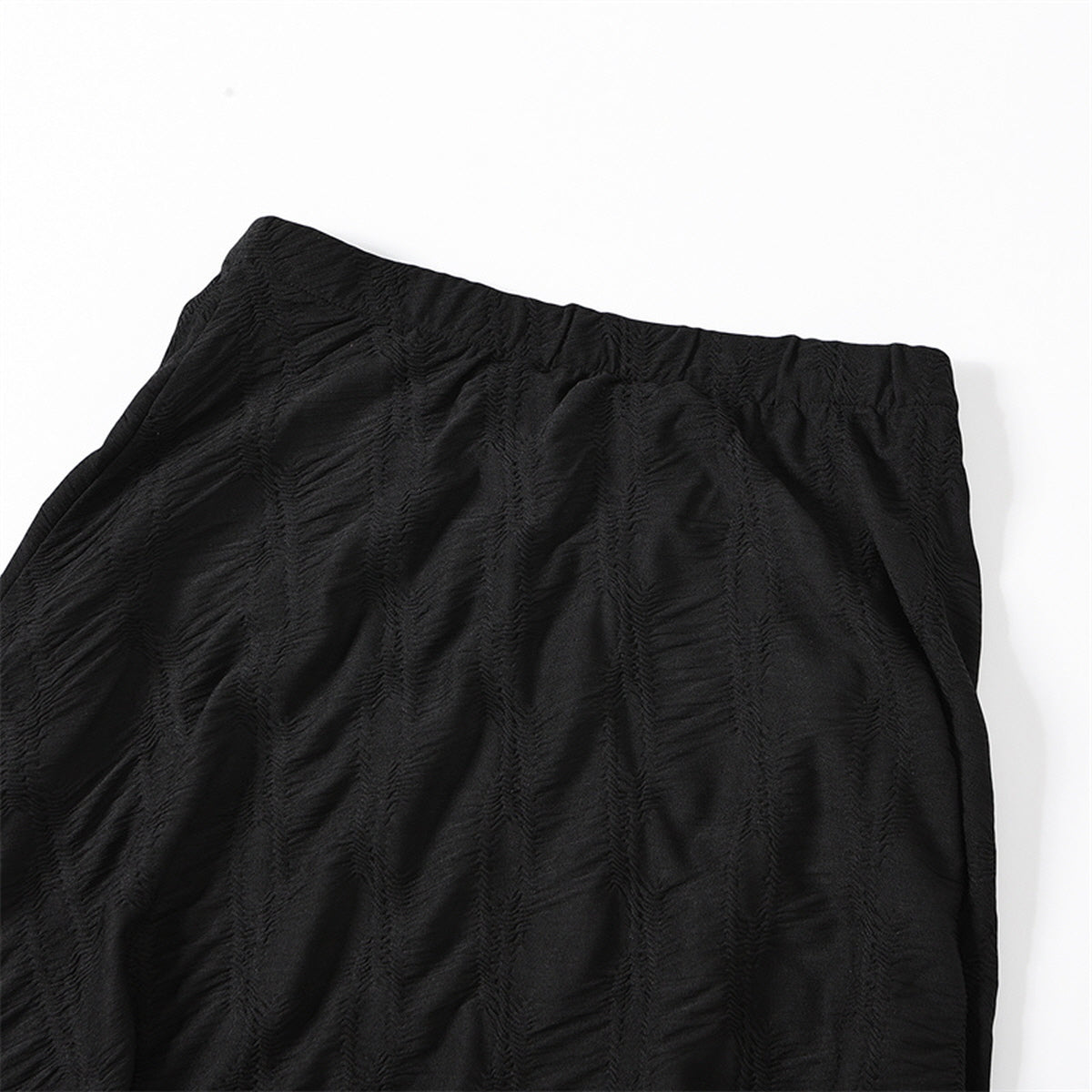 Chain Accent High-Waist Skirt Set