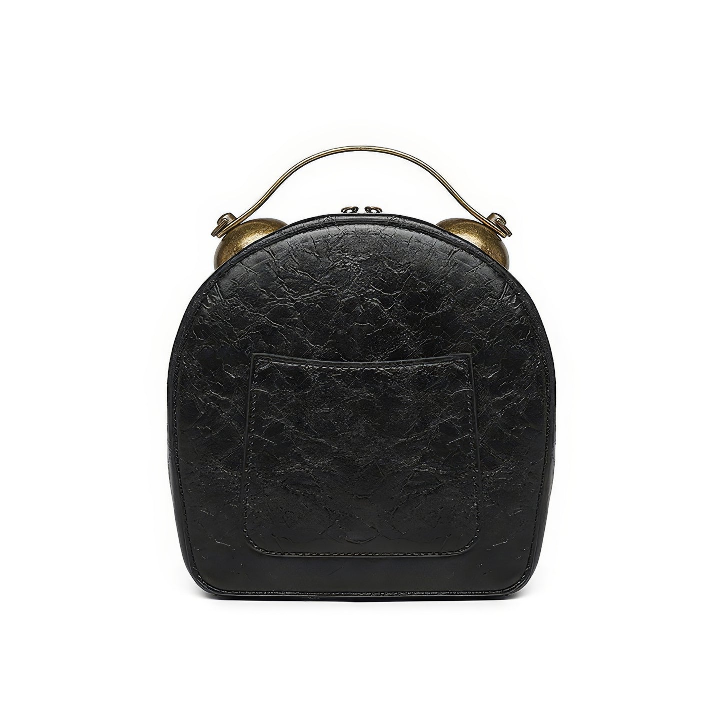 Vintage Clock Face Structured Crossbody Bag