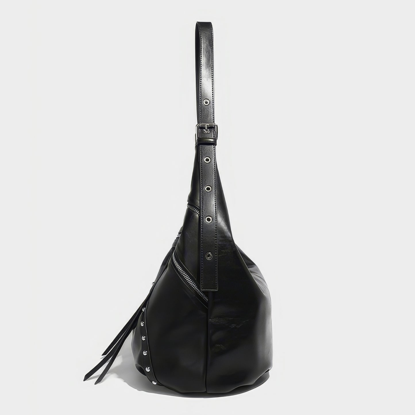 Belted Buckle Strap Soft Hobo Bag