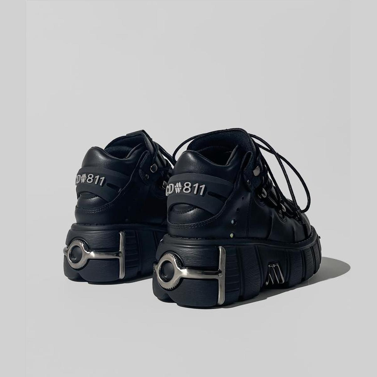 Cyberpunk Metal Accent Platform Boots
