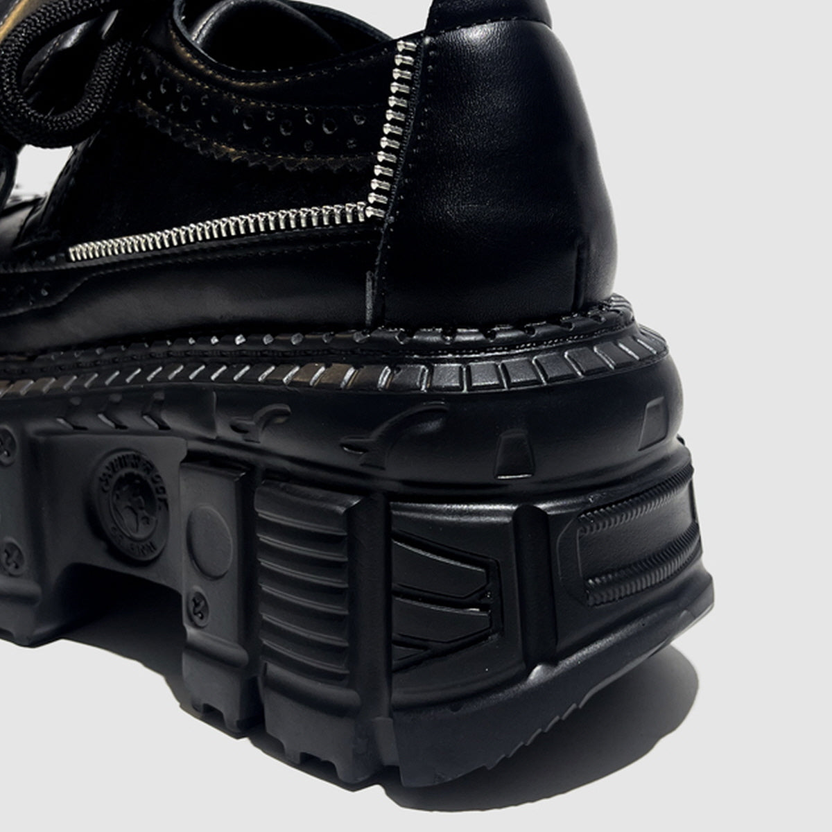 Black Brogue Platform Shoes